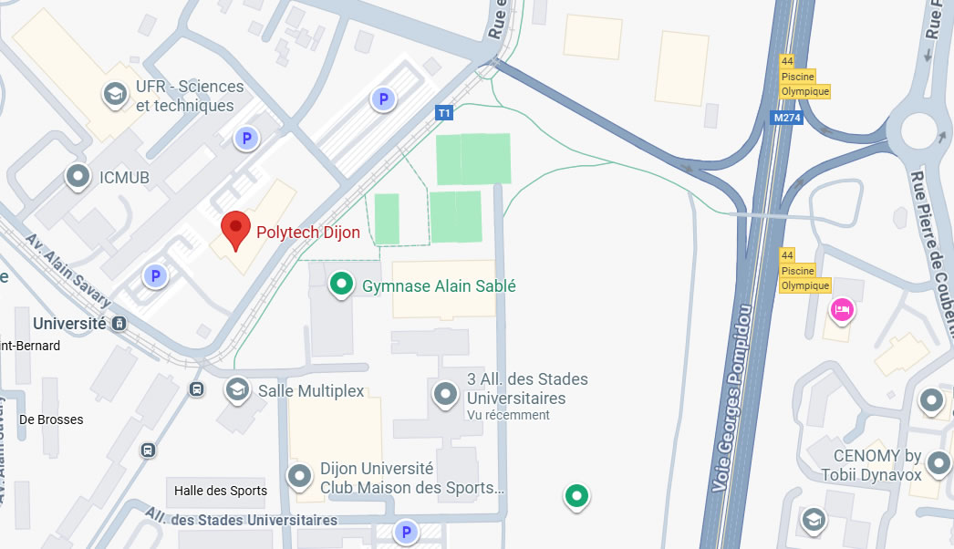 Plan d'accès à Polytech Dijon